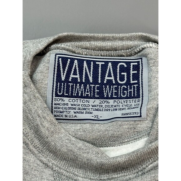 Vintage Sprint Sweater Mens XL Grey Pullover Sweatshirt USA Made Deadstock 90s - Picture 5 of 16